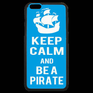 Coque iPhone 6 Plus Premium Keep Calm Be a Pirate Cyan