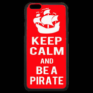 Coque iPhone 6 Plus Premium Keep Calm Be a Pirate Rouge