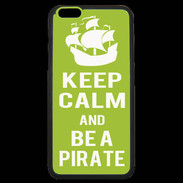 Coque iPhone 6 Plus Premium Keep Calm Be a Pirate Vert pomme