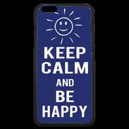 Coque iPhone 6 Plus Premium Keep Calm Be Happy Bleu