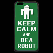 Coque iPhone 6 Plus Premium Keep Calm Be a Robot Vert
