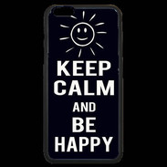Coque iPhone 6 Plus Premium Keep Calm Be Happy Noir
