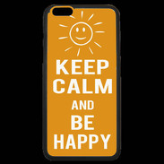 Coque iPhone 6 Plus Premium Keep Calm Be Happy Orange