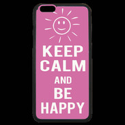 Coque iPhone 6 Plus Premium Keep Calm Be Happy Rose