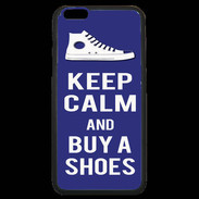 Coque iPhone 6 Plus Premium Keep Calm Buy Shoes Bleu