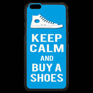 Coque iPhone 6 Plus Premium Keep Calm Buy Shoes Cyan 