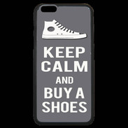 Coque iPhone 6 Plus Premium Keep Calm Buy Shoes Gris