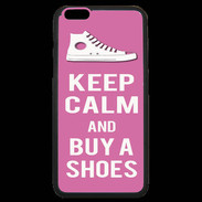 Coque iPhone 6 Plus Premium Keep Calm Buy Shoes Rose