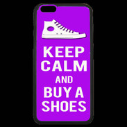 Coque iPhone 6 Plus Premium Keep Calm Buy Shoes Violet
