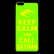 Coque iPhone 6 Plus Premium Keep Calm Call Batman Vert pomme
