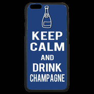 Coque iPhone 6 Plus Premium Keep Calm Drink Champagne Bleu