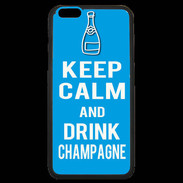 Coque iPhone 6 Plus Premium Keep Calm Drink champagne Cyan