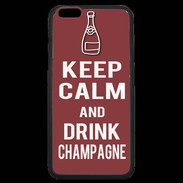 Coque iPhone 6 Plus Premium Keep Calm Drink Champagne Brique