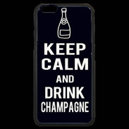 Coque iPhone 6 Plus Premium Keep Calm Drink champagne Noir