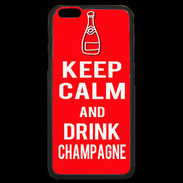 Coque iPhone 6 Plus Premium Keep Calm Drink champagne Rouge