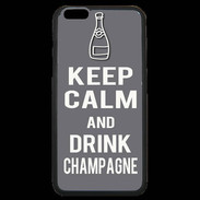 Coque iPhone 6 Plus Premium Keep Calm Drink champagne Gris