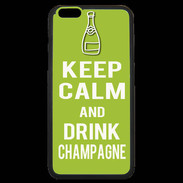 Coque iPhone 6 Plus Premium Keep Calm Drink champagne Vert pomme