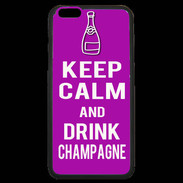Coque iPhone 6 Plus Premium Keep Calm Drink champagne Violet