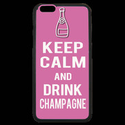 Coque iPhone 6 Plus Premium Keep Calm Drink champagne Rose
