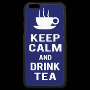 Coque iPhone 6 Plus Premium Keep Calm Drink Tea Bleu