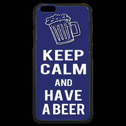 Coque iPhone 6 Plus Premium Keep Calm Have a beer Bleu