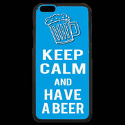Coque iPhone 6 Plus Premium Keep Calm Have a beer Cyan