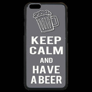 Coque iPhone 6 Plus Premium Keep Calm Have a beer Gris