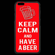 Coque iPhone 6 Plus Premium Keep Calm Have a beer Rouge