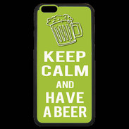 Coque iPhone 6 Plus Premium Keep Calm Have a beer Vert pomme