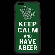 Coque iPhone 6 Plus Premium Keep Calm Have a beer Vert