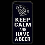 Coque iPhone 6 Plus Premium Keep Calm Have a beer Noir