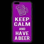 Coque iPhone 6 Plus Premium Keep Calm Have a beer Violet