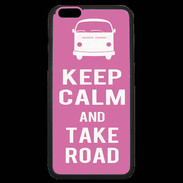 Coque iPhone 6 Plus Premium Keep Calm Take Road Rose