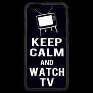Coque iPhone 6 Plus Premium Keep Calm Watch TV Noir