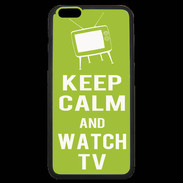 Coque iPhone 6 Plus Premium Keep Calm Watch TV Vert pomme