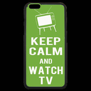 Coque iPhone 6 Plus Premium Keep Calm Watch TV Vert