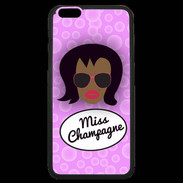 Coque iPhone 6 Plus Premium Miss Champagne Black