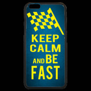Coque iPhone 6 Plus Premium Keep Calm and Be Fast Bleu