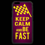 Coque iPhone 6 Plus Premium Keep Calm and Be Fast Rose