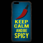 Coque iPhone 6 Plus Premium Keep Calm and Be Spicy Bleu