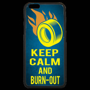 Coque iPhone 6 Plus Premium Keep Calm and Burn Out Bleu