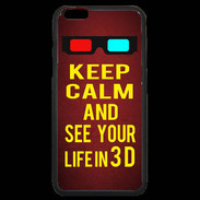 Coque iPhone 6 Plus Premium Keep Calm and See your life 3D Rouge