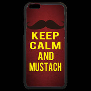 Coque iPhone 6 Plus Premium Keep Calm and Mustach Rouge