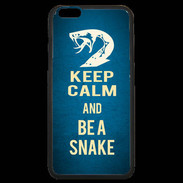 Coque iPhone 6 Plus Premium Keep Calm and Be a Snake bleu