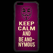 Coque iPhone 6 Plus Premium Keep Calm and Be Anonymous Rose