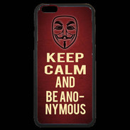 Coque iPhone 6 Plus Premium Keep Calm and Be Anonymous Rouge