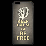 Coque iPhone 6 Plus Premium Keep Calm and Be Free Gris
