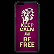Coque iPhone 6 Plus Premium Keep Calm and Be Free Rose