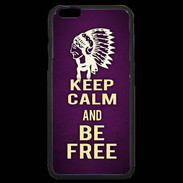 Coque iPhone 6 Plus Premium Keep Calm and Be Free Violet