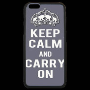 Coque iPhone 6 Plus Premium Keep Calm and Carry on Gris
